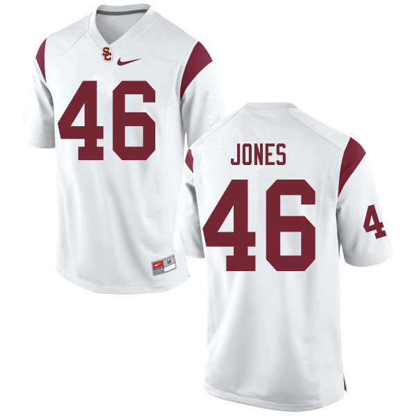 Men #46 Grant Jones USC Trojans College Football Jerseys Sale-White
